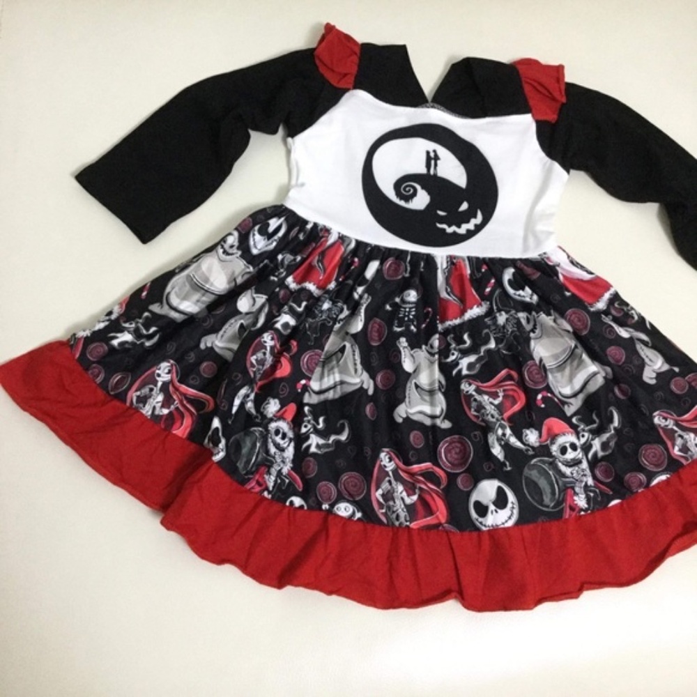 Boutique Cute Girl The Nightmare Before Christmas 🎄 Dress - Picture 3 of 6